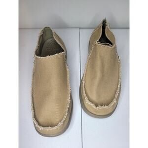 Crocs Santa Cruz 10128 Mens Sz 9 Loafers Canvas Slip On Shoes Walking Travel